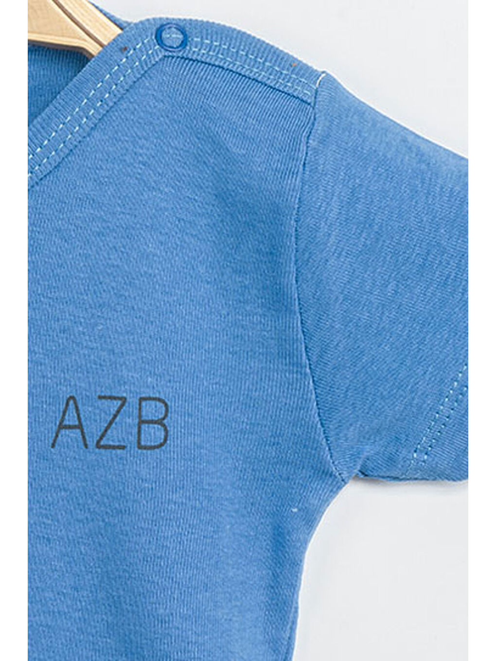 Mavi Erkek Kız Bebek Çıtçıtlı % 100 Pamuk Body & Zıbın-1