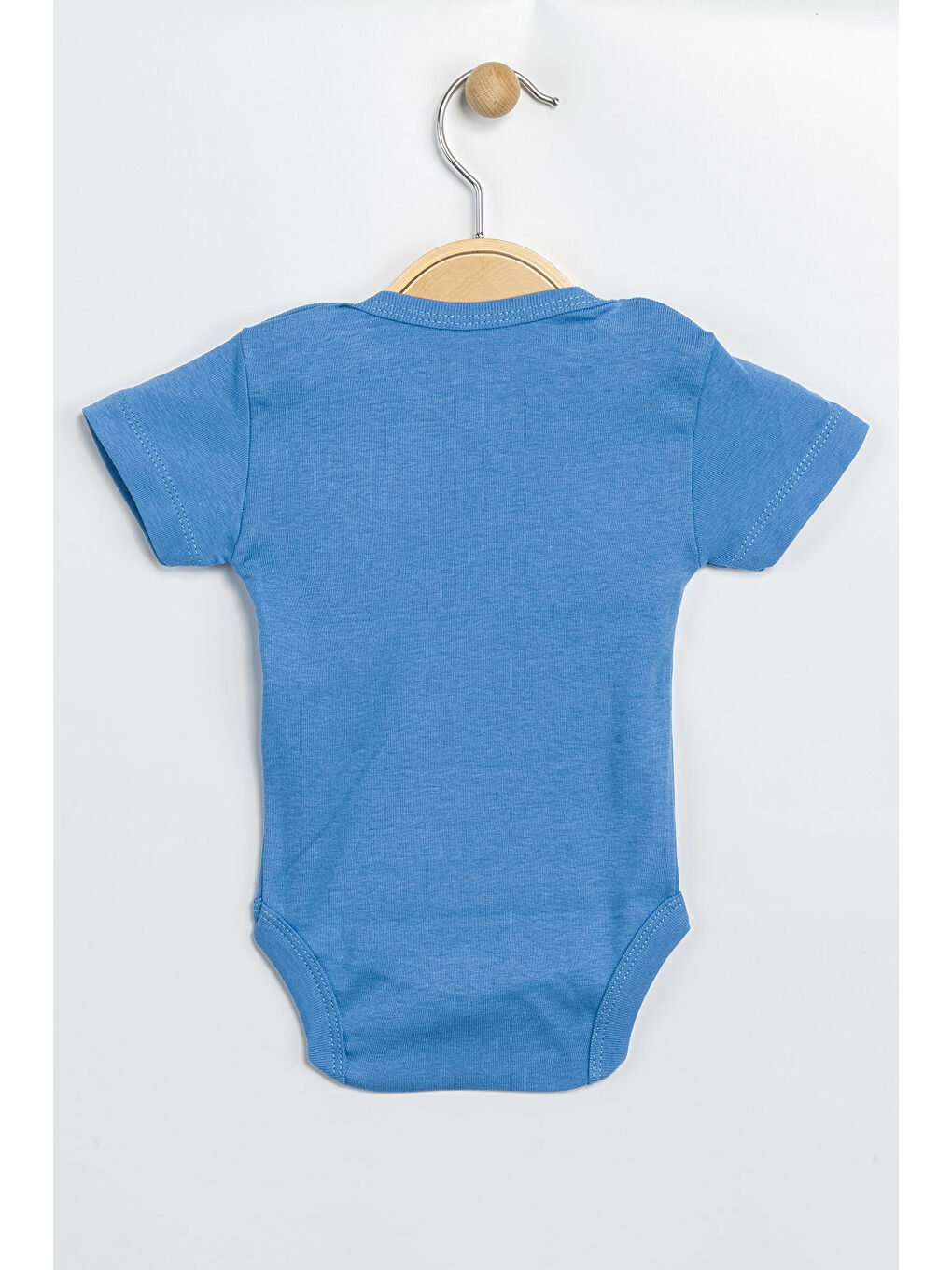 Mavi Erkek Kız Bebek Çıtçıtlı % 100 Pamuk Body & Zıbın-2