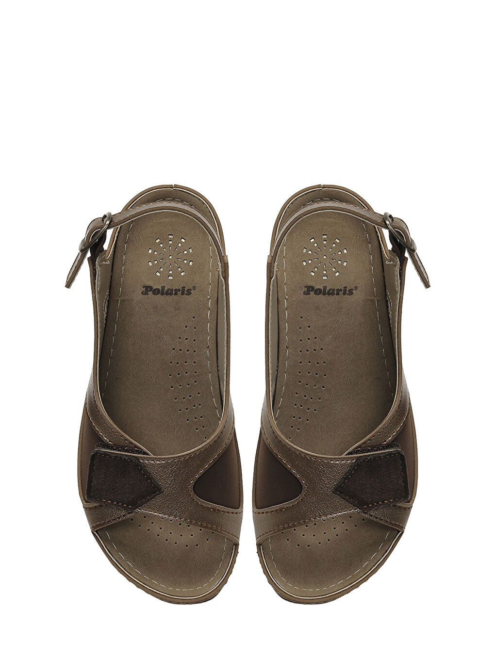 Sarı 167249.Z6FX Bronz Kadın Düz Sandalet-3