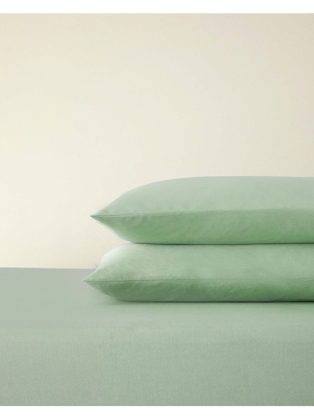 Plain Pamuk Çift Kişilik Lastikli Çarşaf Tkm 160x200 cm Heritage Yeşili-1