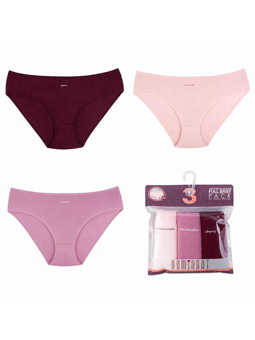Karışık Kadın Çamaşır Pamuklu Renkli GENİŞ BASEN BATU Külot 3'lü Paket (XL-XXL-3XL)
