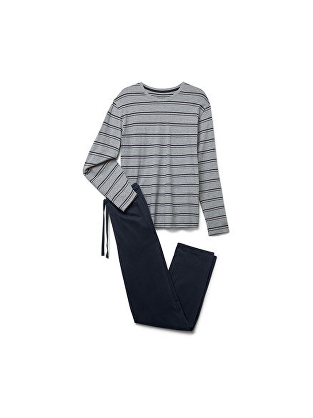 Gri Erkek Pijama, SJ, Çizgili-2