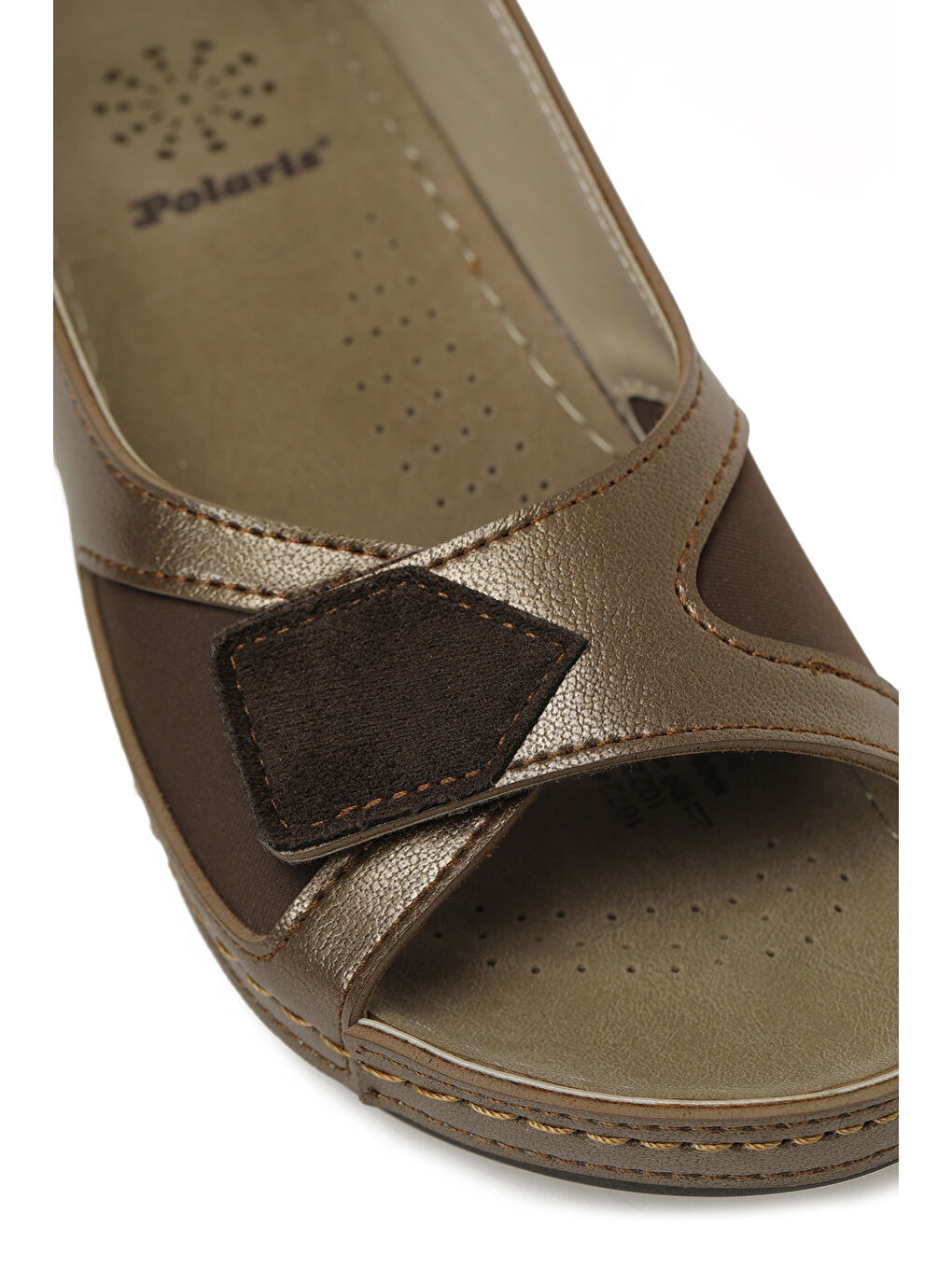 Sarı 167249.Z6FX Bronz Kadın Düz Sandalet-6