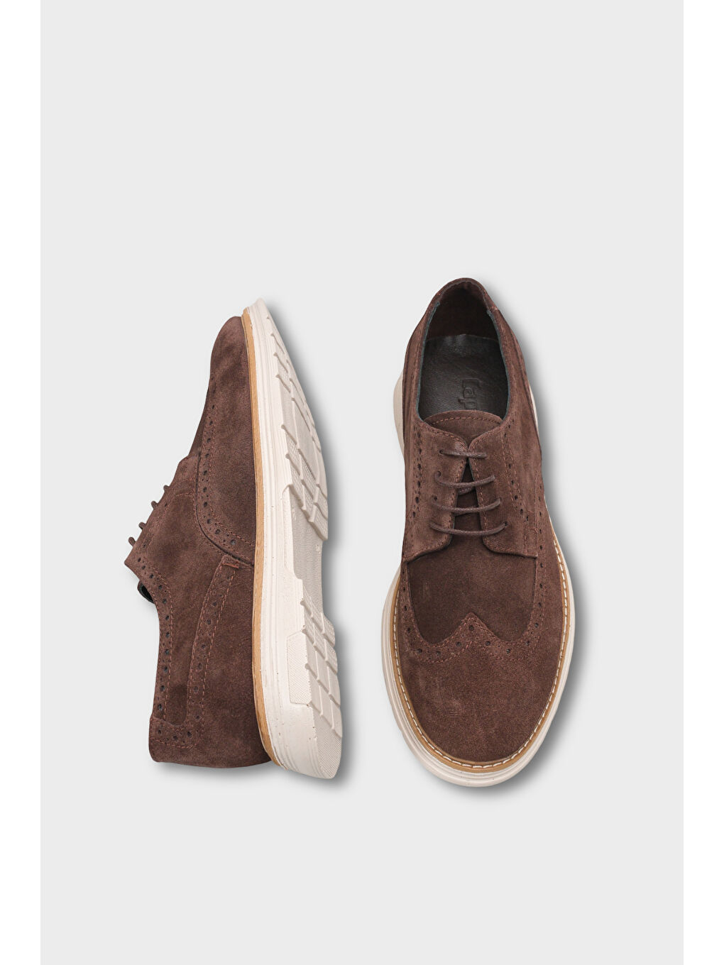 Kahverengi Joachim Hakiki Deri Süet Bağcıklı İçi Hakiki Deri Astarlı Erkek Loafer Ayakkabı-4