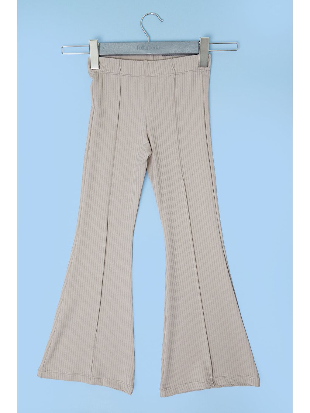 Bej Fitilli Çimalı Flare Kız Çocuk Pantolon