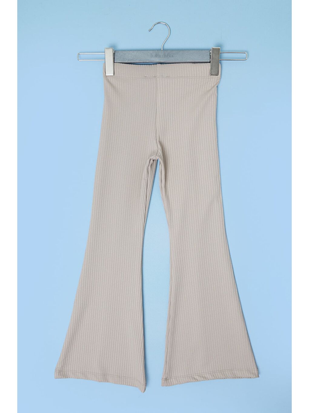 Bej Fitilli Çimalı Flare Kız Çocuk Pantolon-1