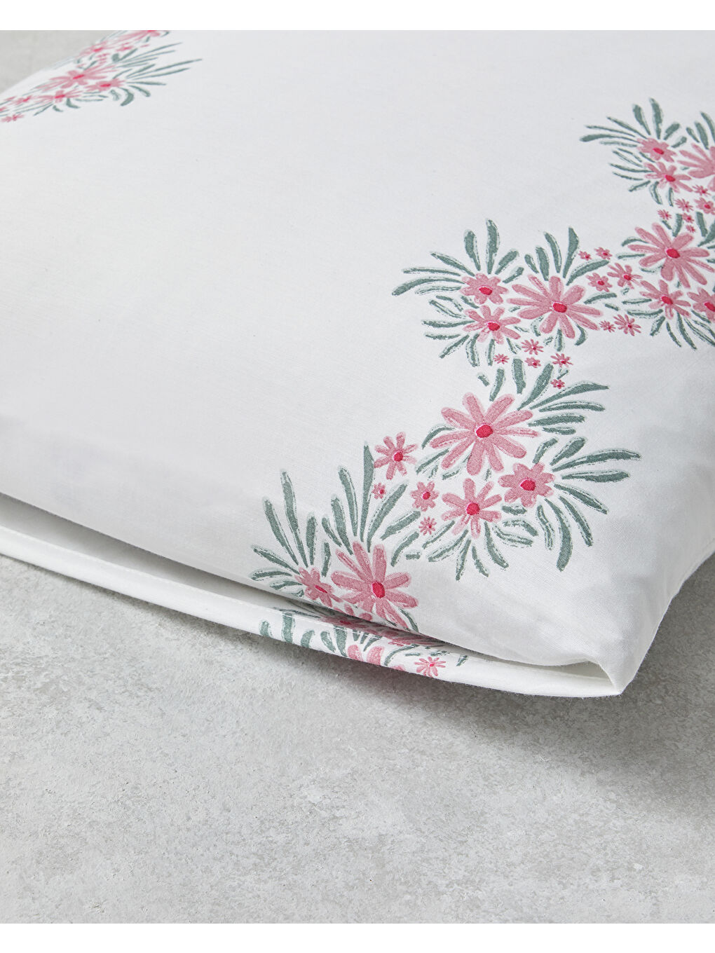 Daisy Chain Kolay Ütülenir 2'li Yastık Kılıfı 50x70 cm Pembe-2