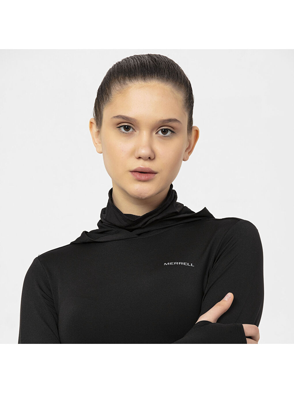 Total Kadın Siyah Tişört-8