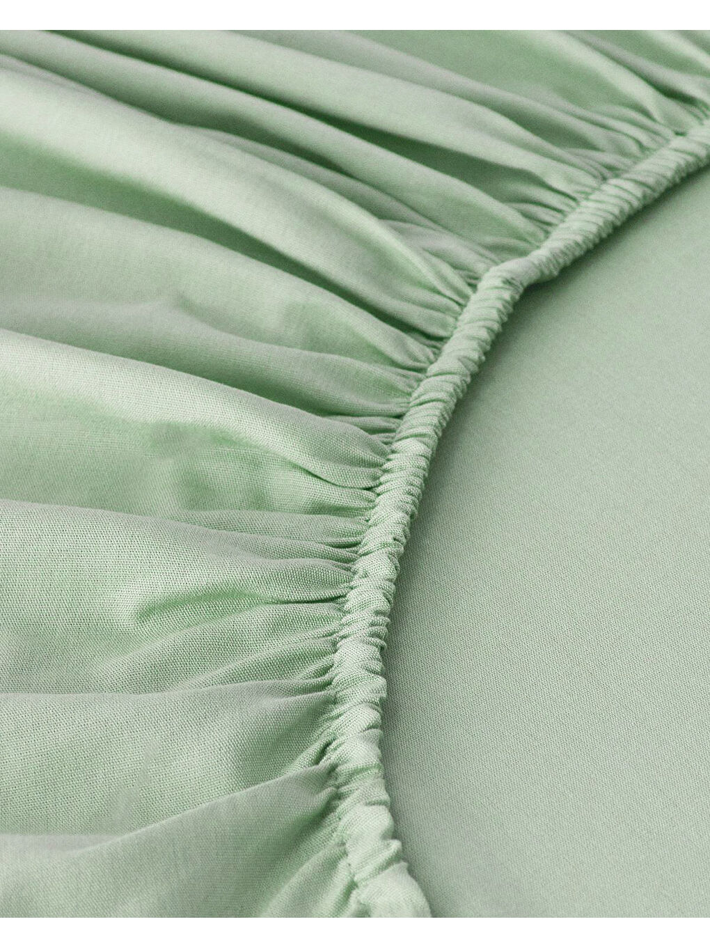 Plain Pamuk Çift Kişilik Lastikli Çarşaf Tkm 160x200 cm Heritage Yeşili-3