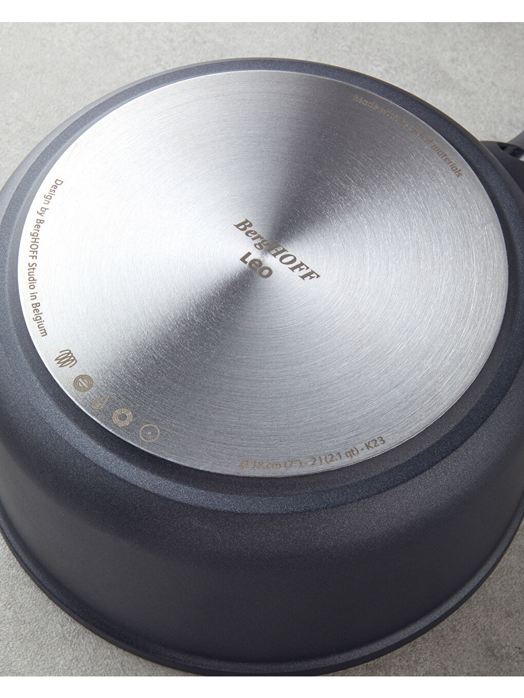 LEO Phantom Sos Tencere 18 cm Siyah-5