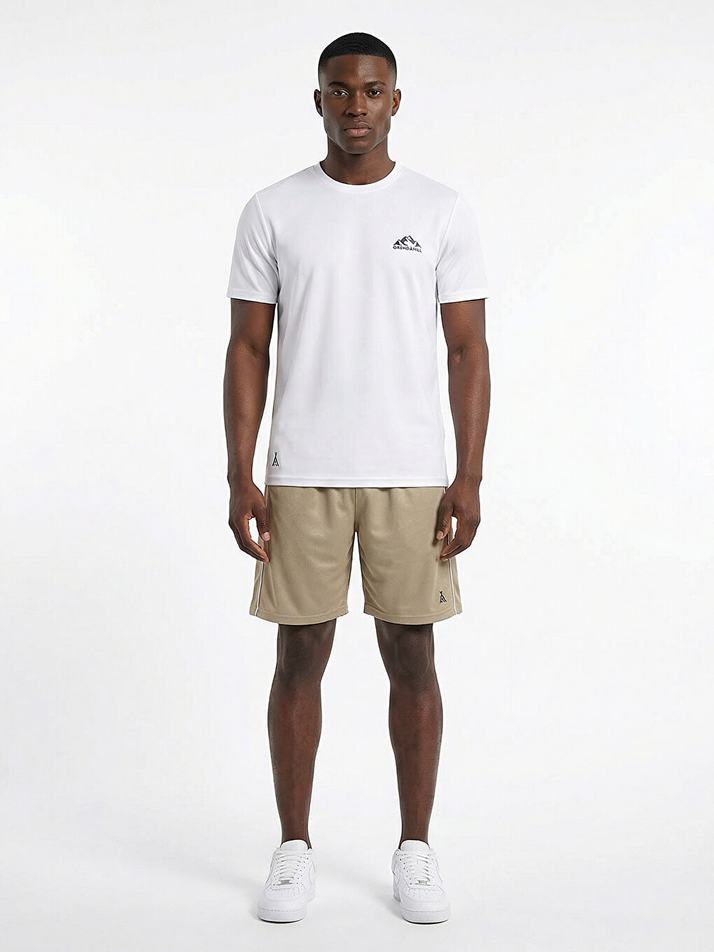 Bej ORENDAHILL Erkek Spor Şort Hızlı Kuruyan Esnek Regular Fit Trim Biyeli Activewear-1