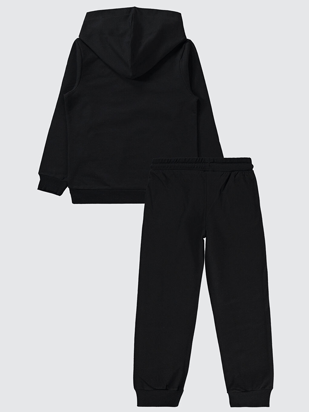 Unisex Çocuk Eşofman Takımı 10-13 Yaş Siyah-1