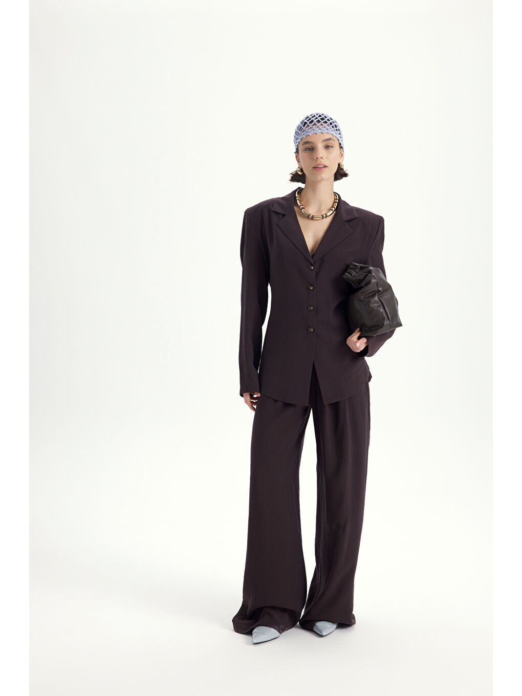 Kahverengi Breeze Bağlamalı Kahve Ceket Pantolon Takım-1