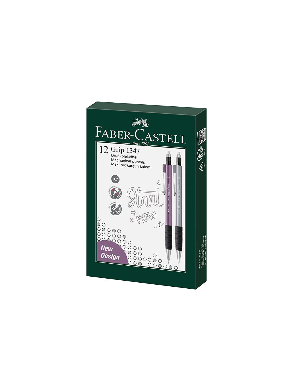 Grip 1347 Versatil Kalem, 0.7 mm, Mor 2022, Silgili, Saklanabilir Metal Uç, Ergonomik Tutuş-2