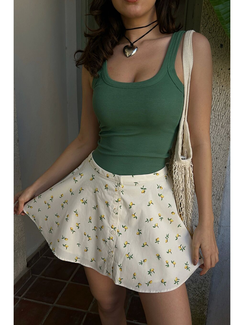 Kadın Yeşil Basic Atlet 1017-0162-1