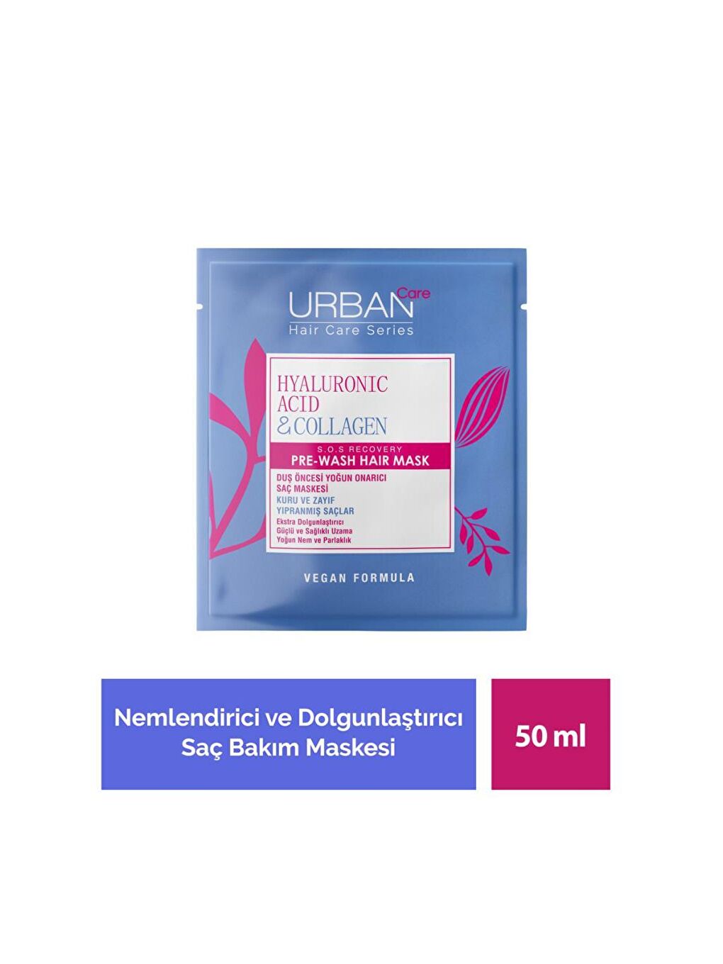 Urban Care Hyaluronik Asit&Kolajen Sağlıklı Uzamaya Yardımcı Duş Öncesi Saç Bakım Maskesi-50ML