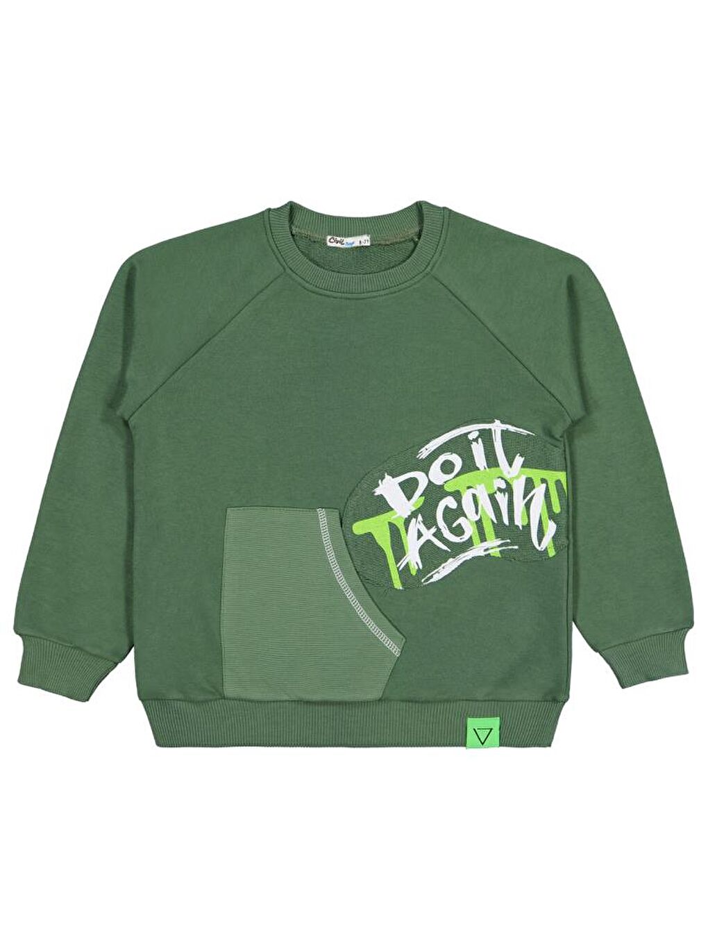 Yeşil Boys Again Baskılı 6-9 Yaş Sweatshirt-1