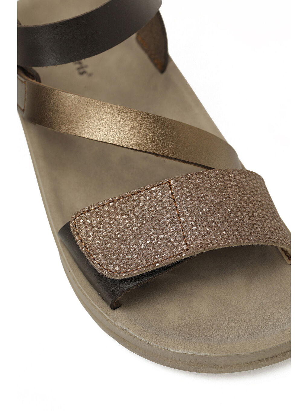 Sarı 409106.Z6FX Bronz Kadın Comfort Sandalet-6