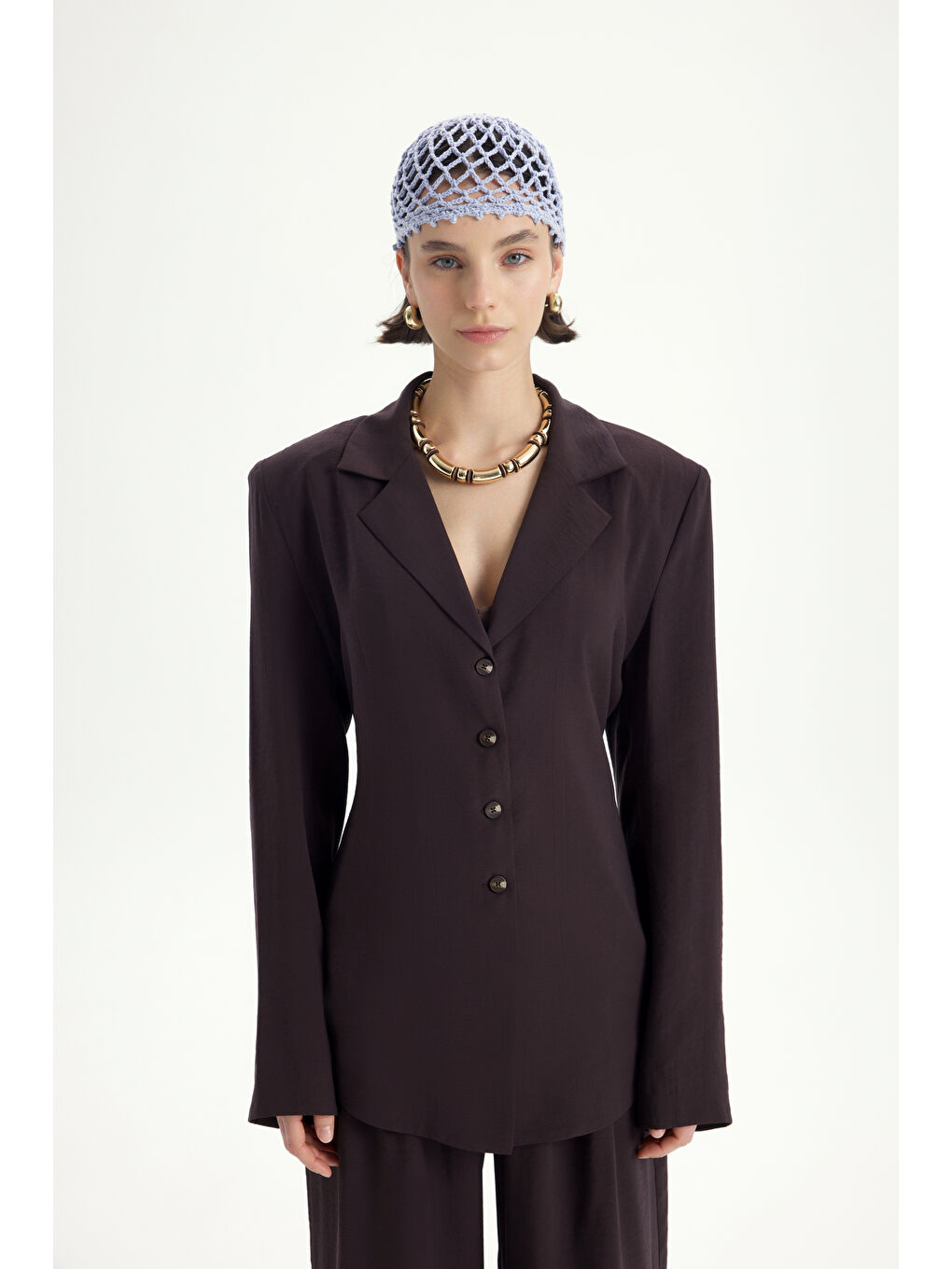 Kahverengi Breeze Bağlamalı Kahve Ceket Pantolon Takım-2