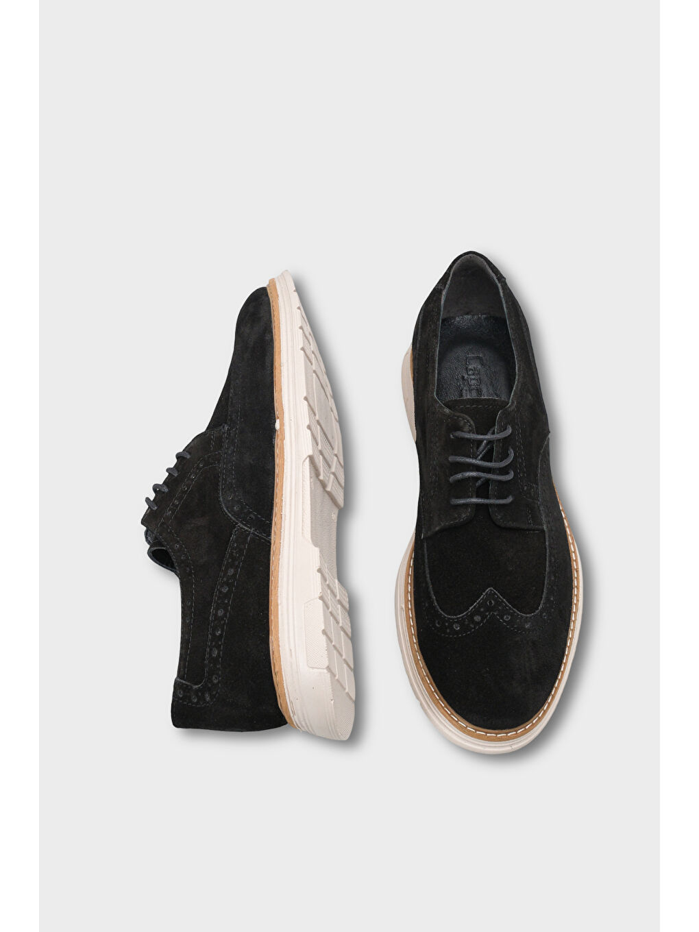 Siyah Joachim Hakiki Deri Süet Bağcıklı İçi Hakiki Deri Astarlı Erkek Loafer Ayakkabı-4