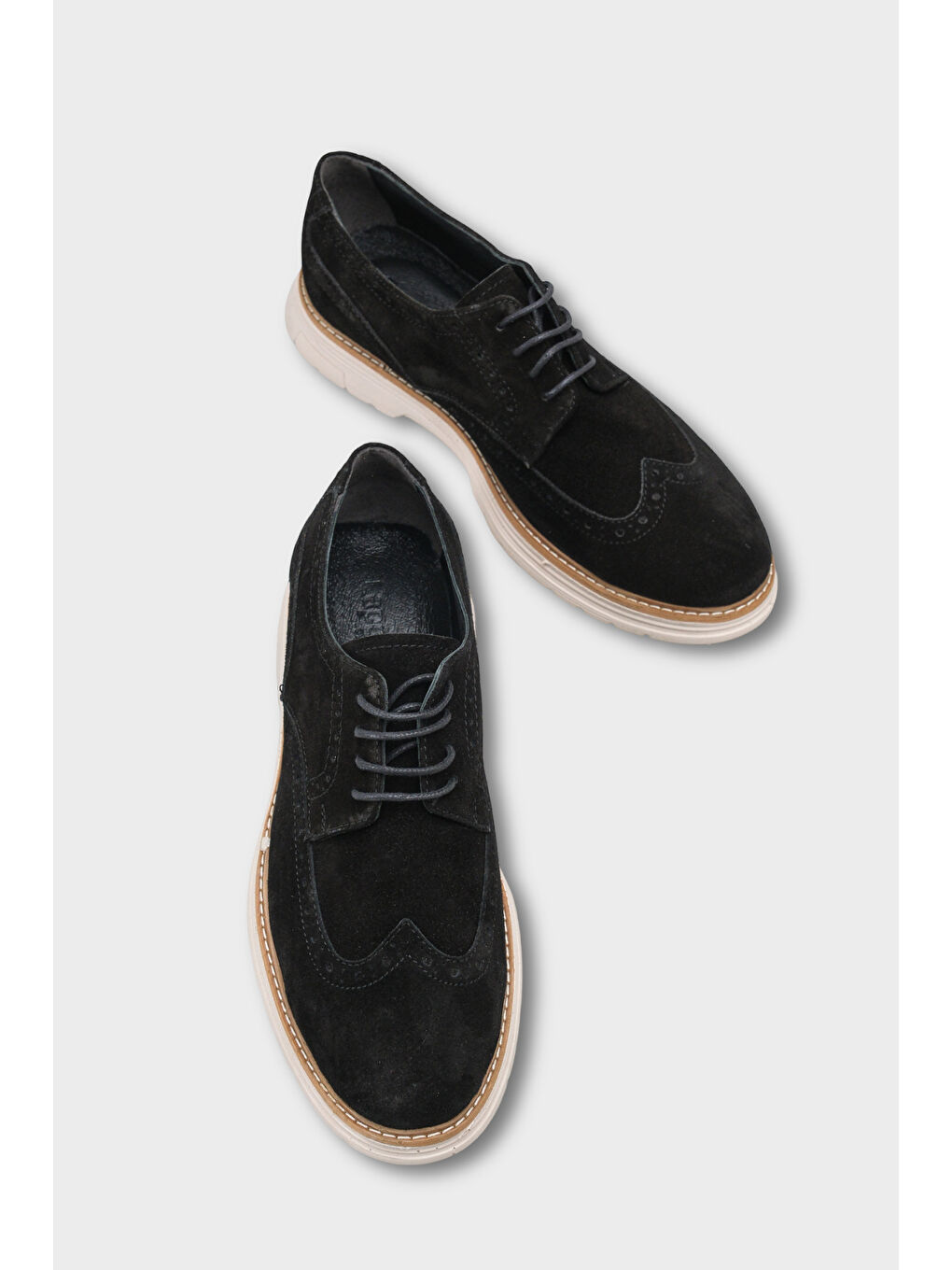 Siyah Joachim Hakiki Deri Süet Bağcıklı İçi Hakiki Deri Astarlı Erkek Loafer Ayakkabı-5