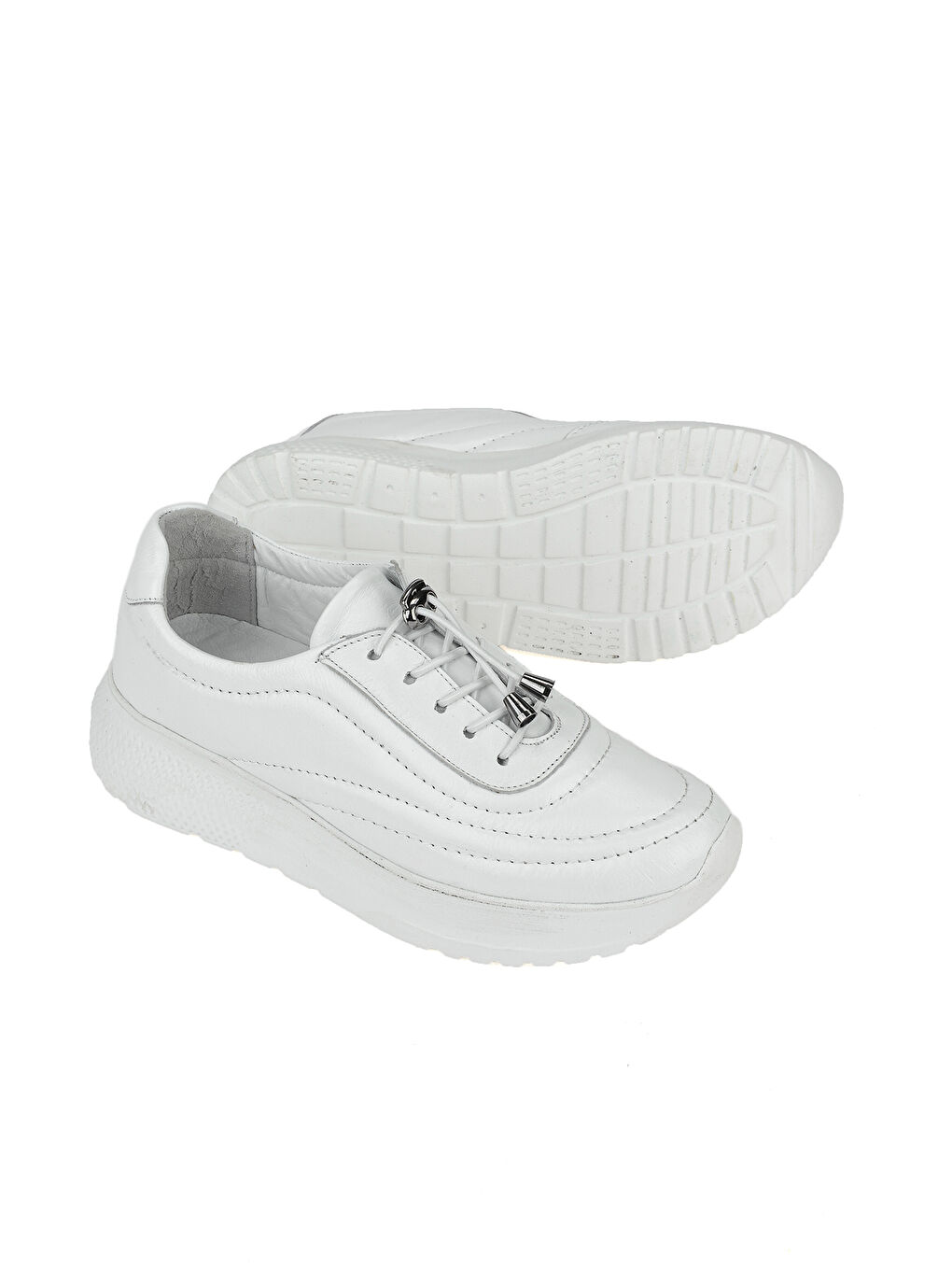 Kadın Hakiki Deri Sneaker 1611050ZF100 Beyaz-3