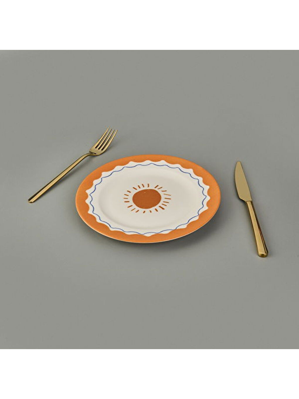 Ekru Kitchen Sun Tatlı ve Kahvaltı Tabağı - Krem / Sarı - 21 cm-3