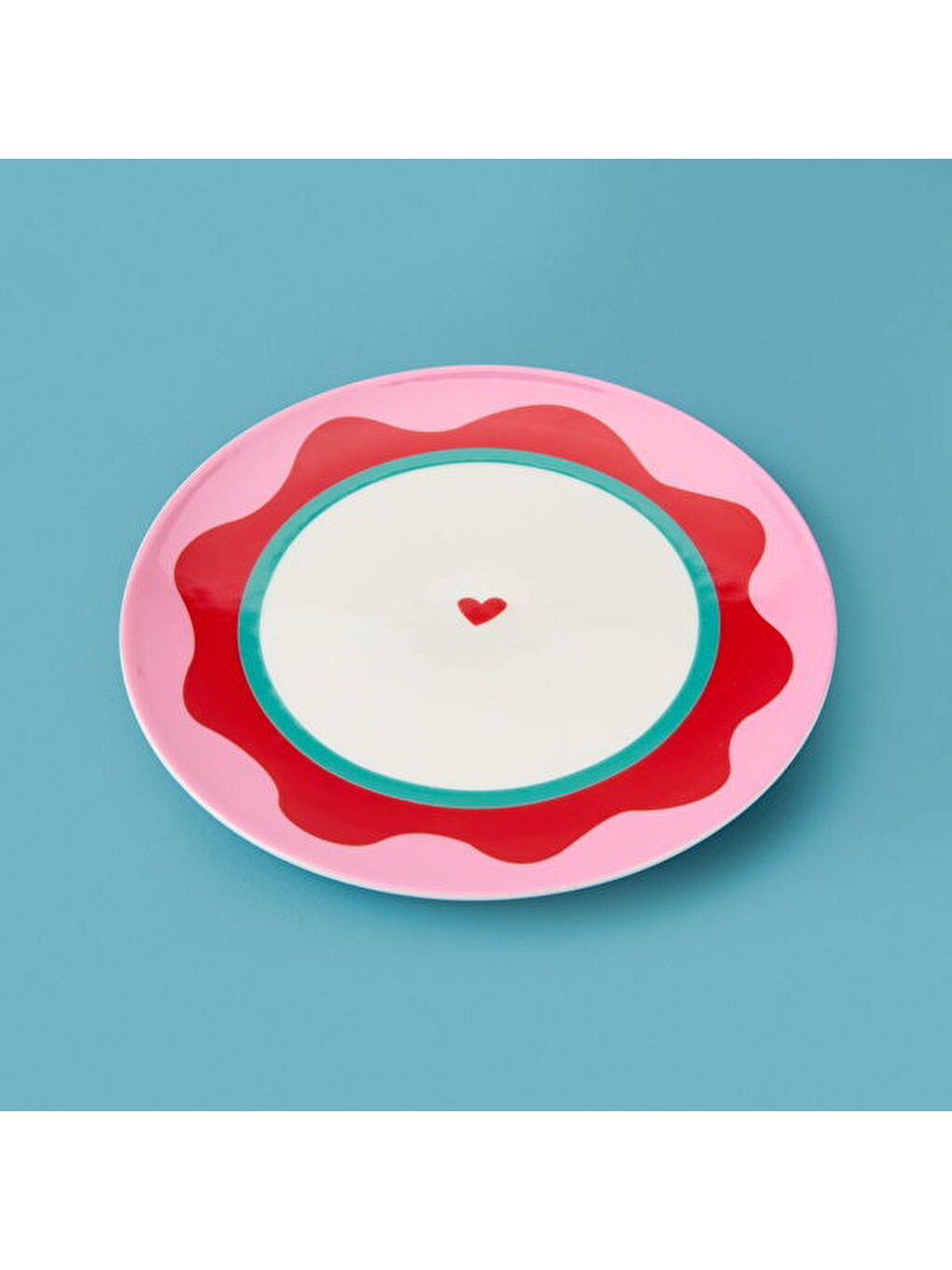 Kitchen Granny Tatlı Tabağı - Pembe / Kırmızı - 19 cm