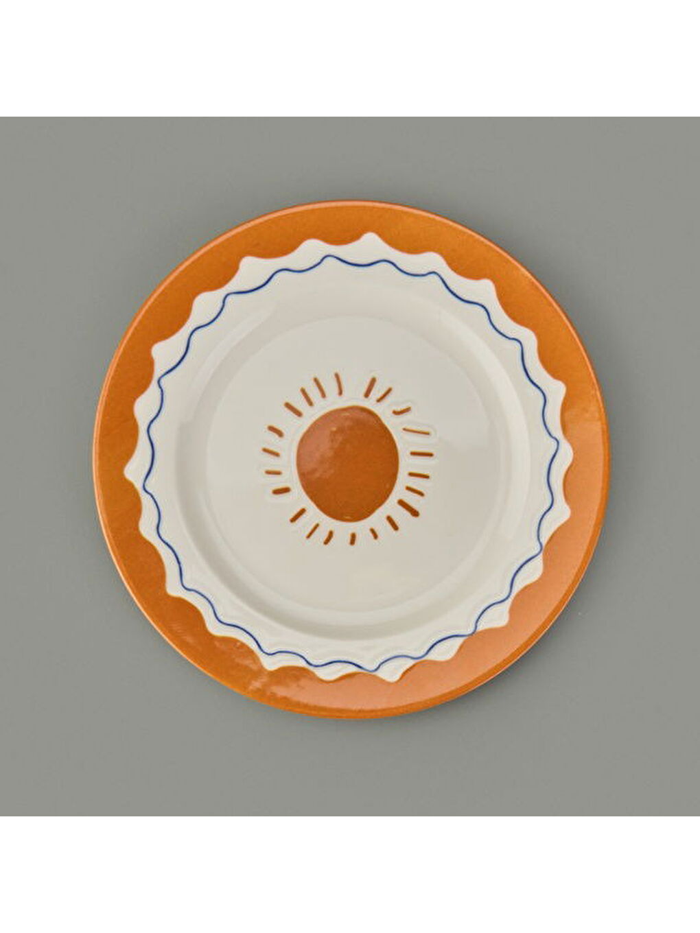 Ekru Kitchen Sun Tatlı ve Kahvaltı Tabağı - Krem / Sarı - 21 cm-1