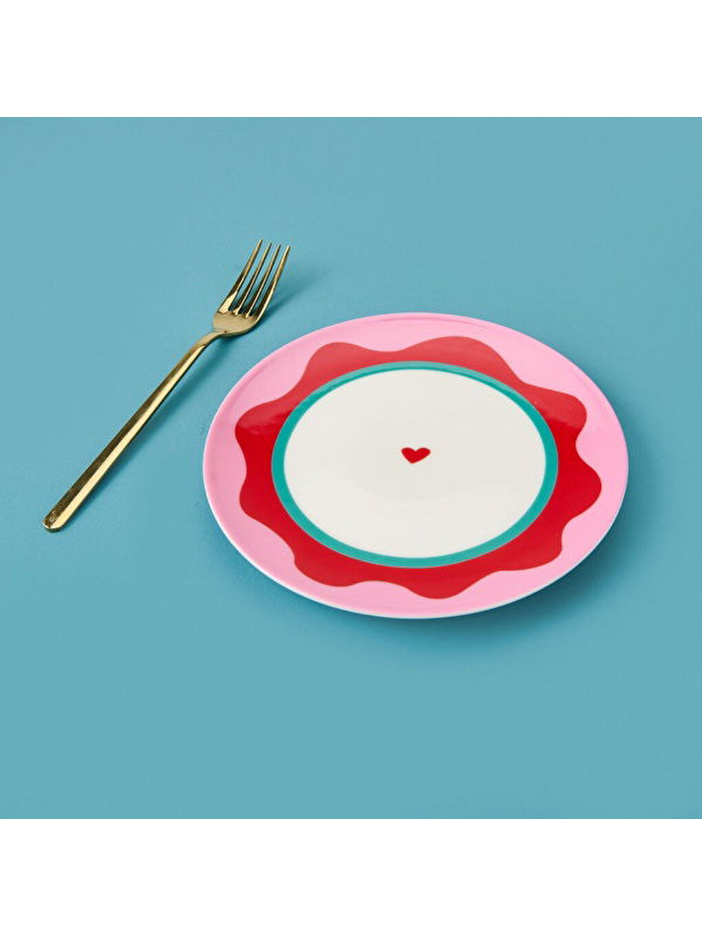 Kitchen Granny Tatlı Tabağı - Pembe / Kırmızı - 19 cm-3