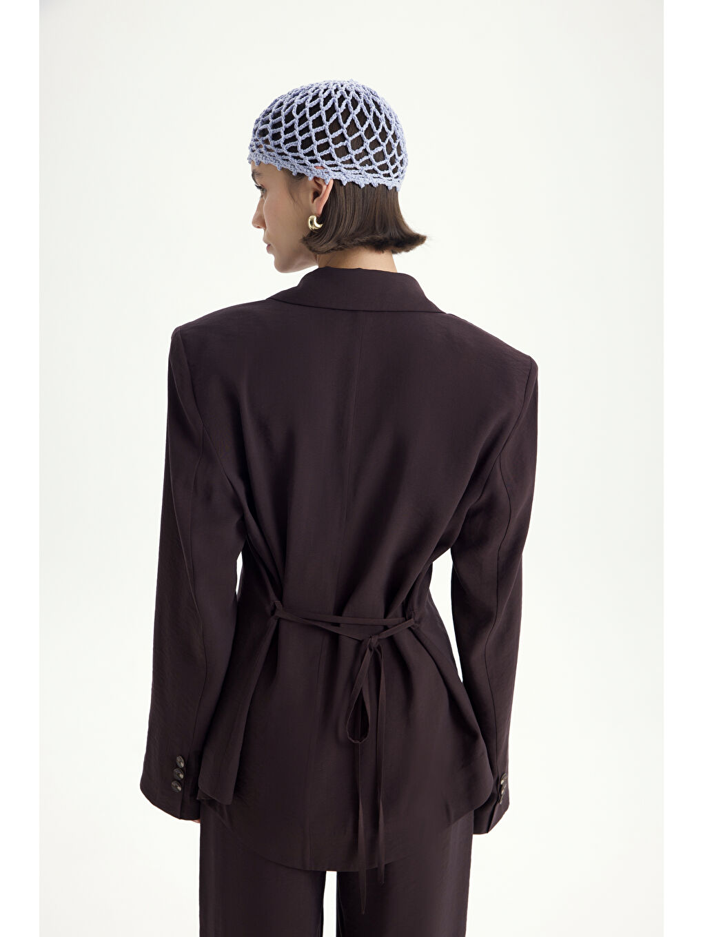 Kahverengi Breeze Bağlamalı Kahve Ceket Pantolon Takım-4