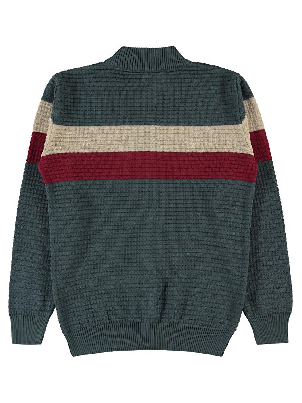 Antrasit Boys Çizgi Desenli Armalı 10-13 Yaş Hırka-1