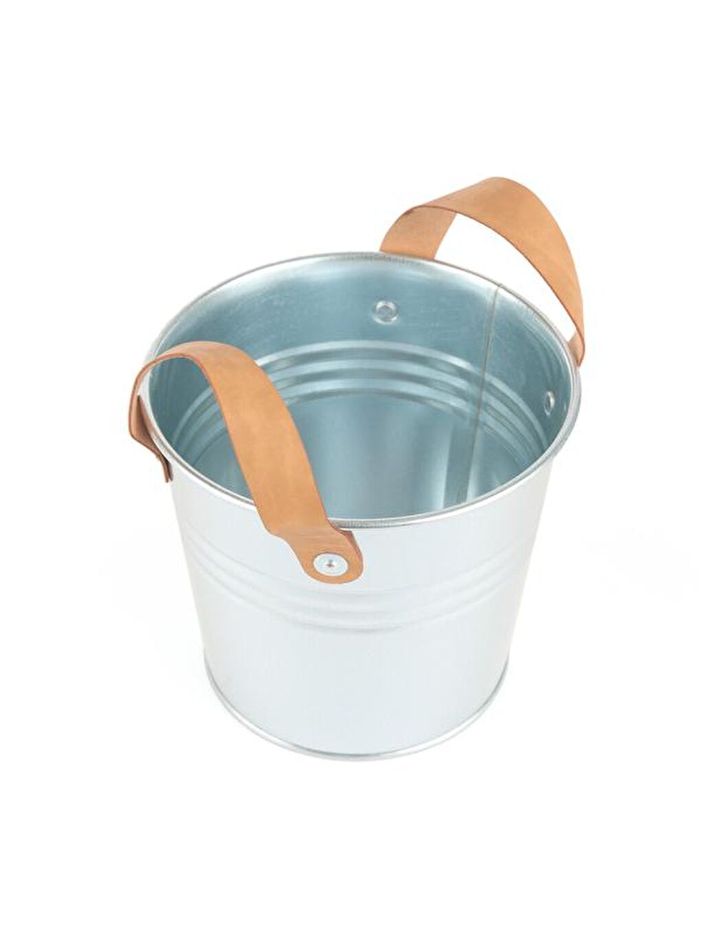 Galvaniz Saksı - Gri - 16x14 cm-1