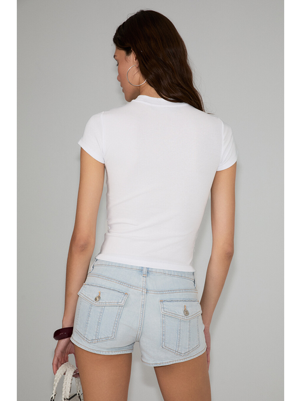 Salma Kadın Yumuşak %100 Organik Pamuklu Dünya Kupasına Özel Baskılı Beyaz T-shirt-4