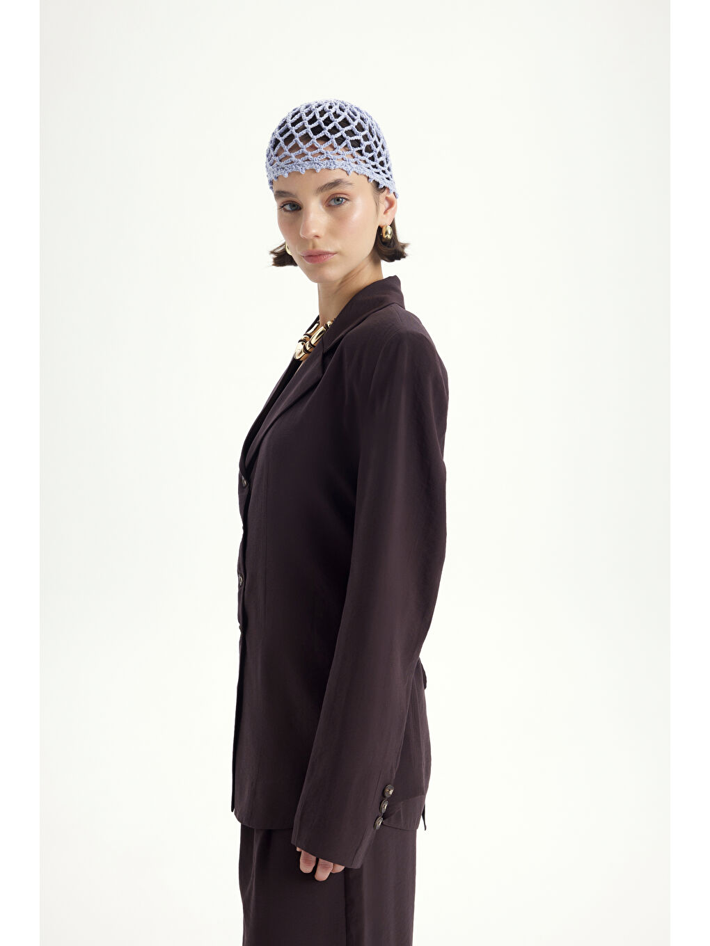 Kahverengi Breeze Bağlamalı Kahve Ceket Pantolon Takım-5