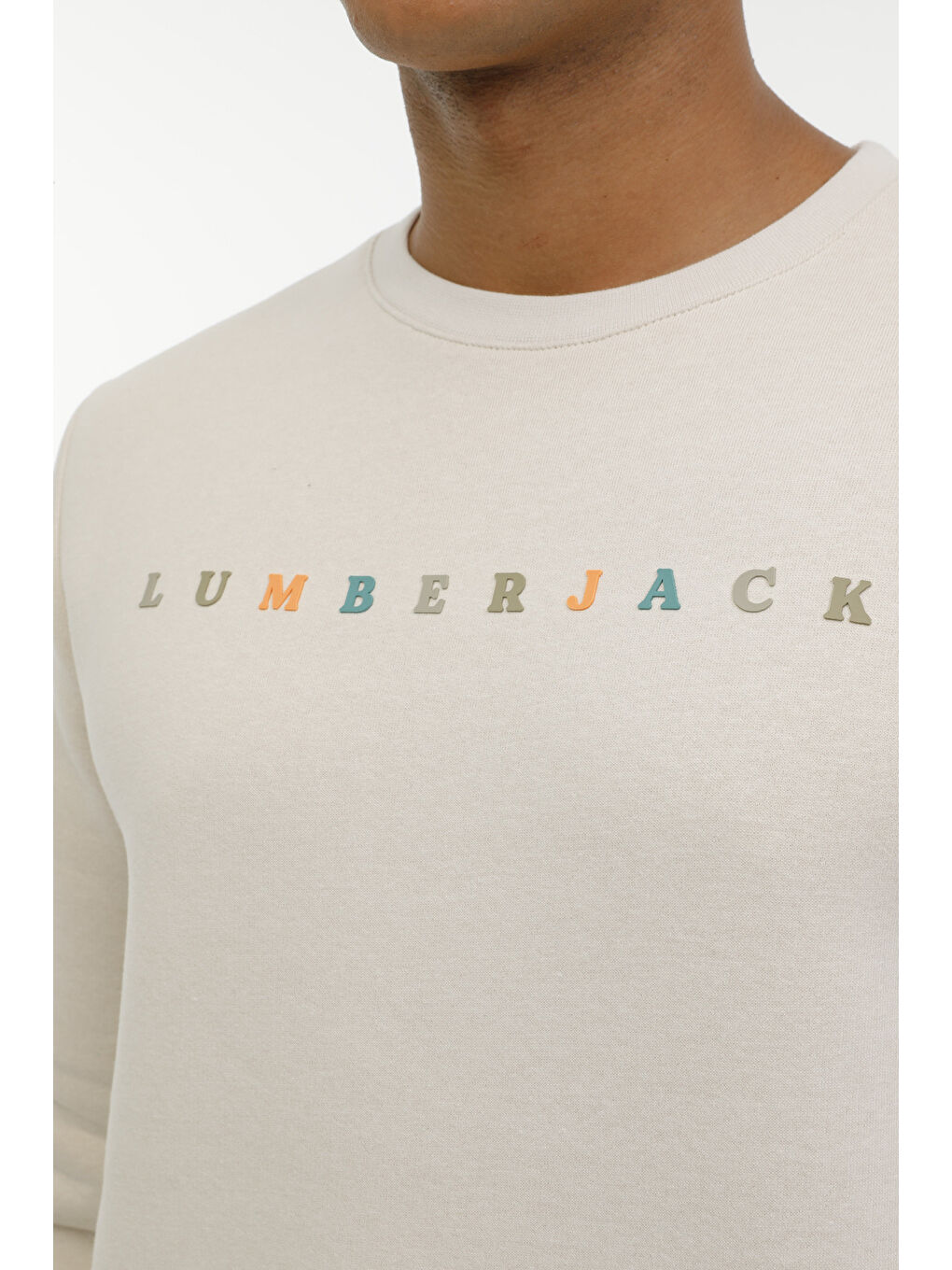 Lumberjack Bej ML KHONT 16HS53 3PR Bej Erkek Sweatshirt - 3