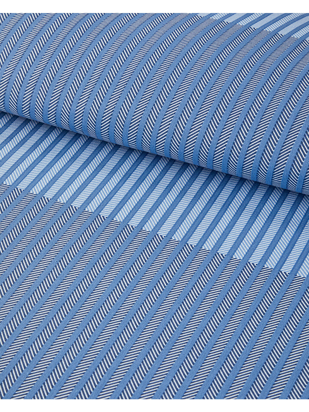 Modern Strip Kolay Ütülenir Çift Kişilik Nevresim Takımı 200x220 cm Mavi-1