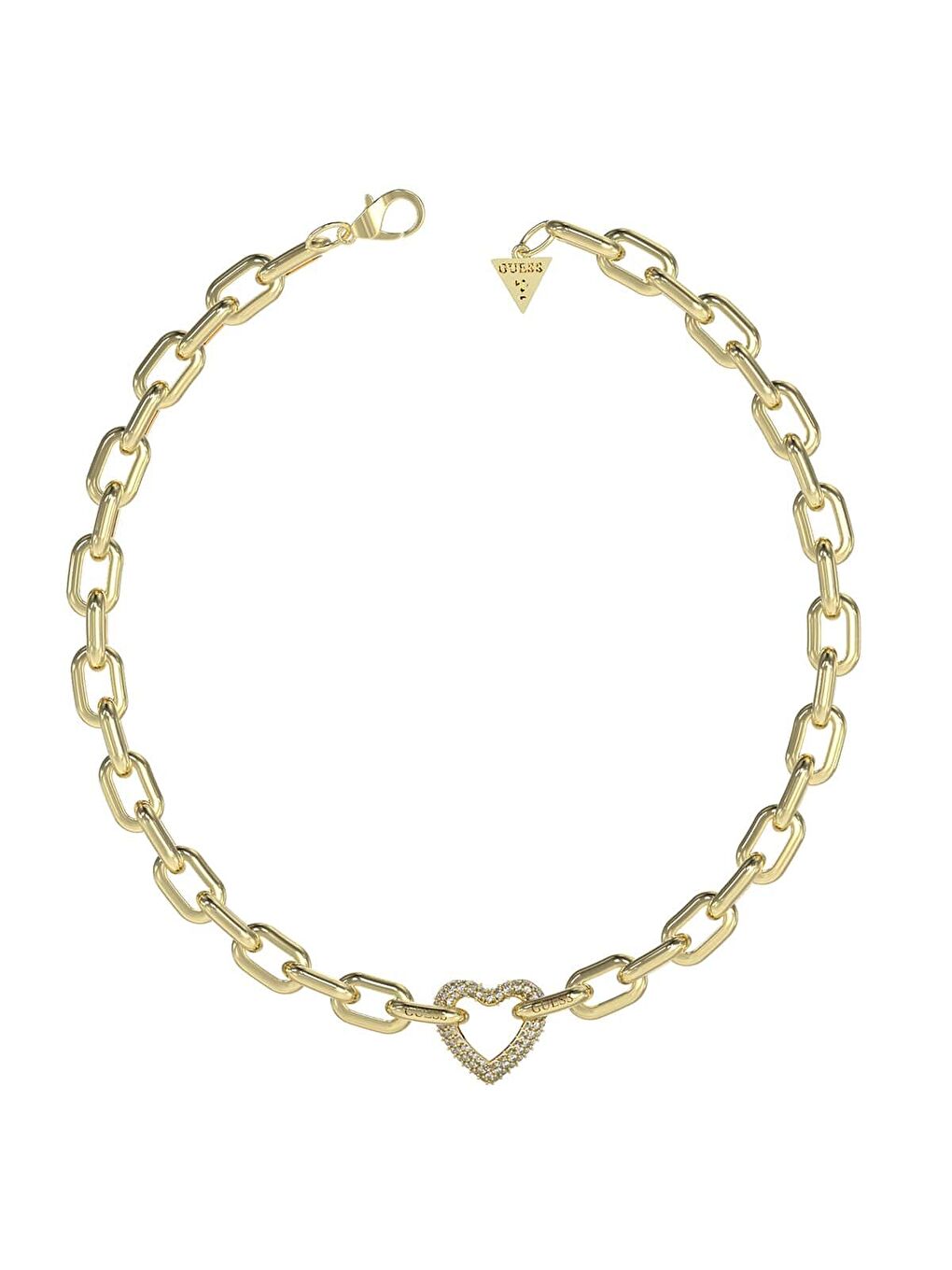 Sarı JGUJUBN05015JWYGTU Kalpli Kadın Kolye