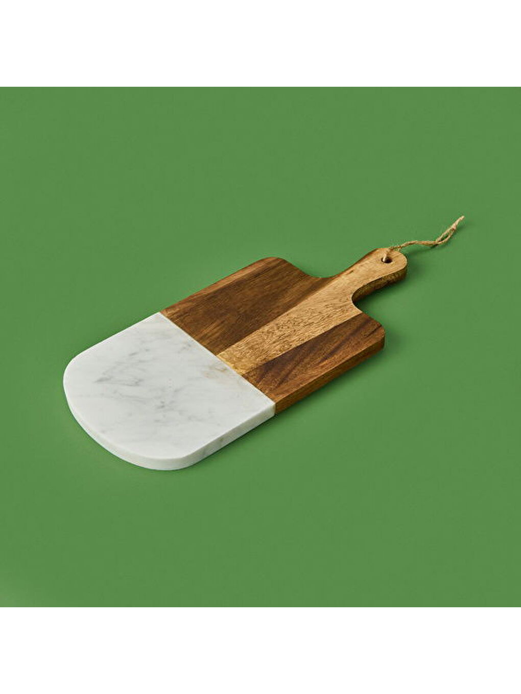 Kitchen Akasya Sunum Tahtası - Kahverengi / Beyaz- 33x15 cm