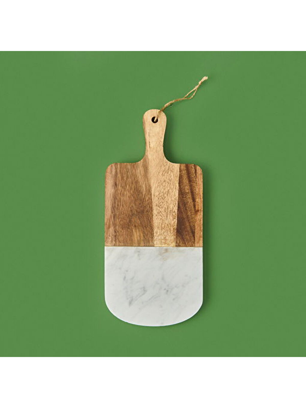 Kitchen Akasya Sunum Tahtası - Kahverengi / Beyaz- 33x15 cm-2