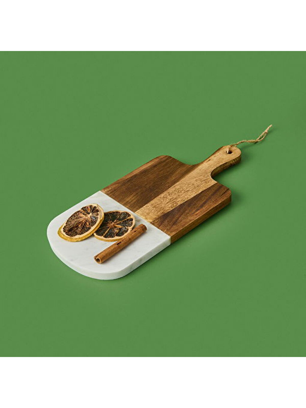 Kitchen Akasya Sunum Tahtası - Kahverengi / Beyaz- 33x15 cm-3