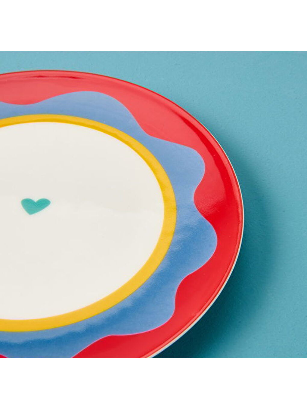 Kitchen Granny Tatlı Tabağı - Kırmızı / Yeşil - 19 cm-1