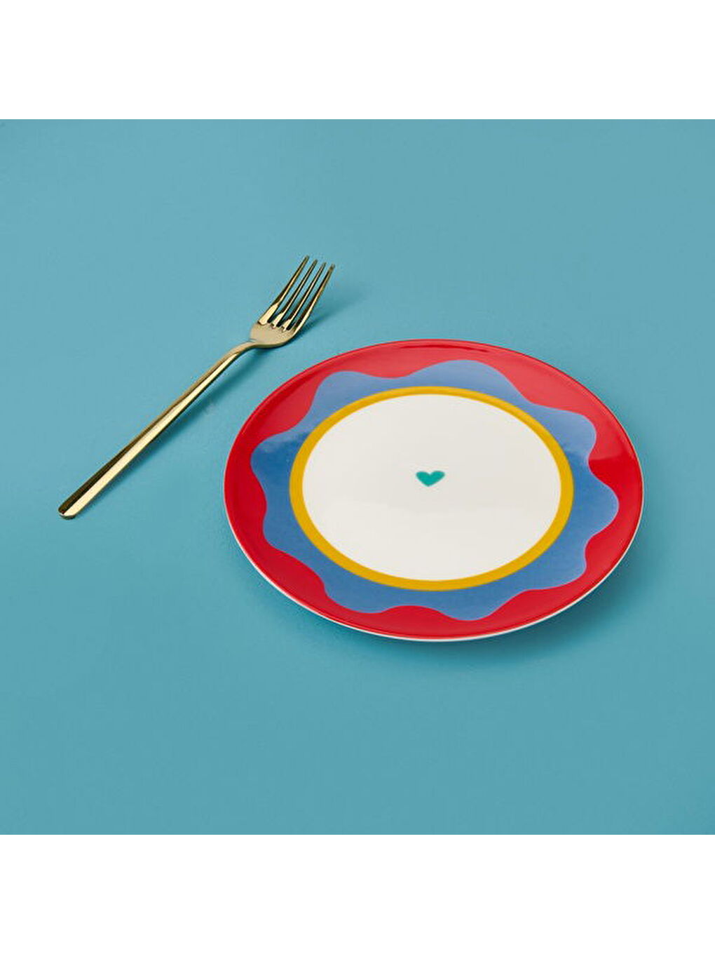 Kitchen Granny Tatlı Tabağı - Kırmızı / Yeşil - 19 cm-3