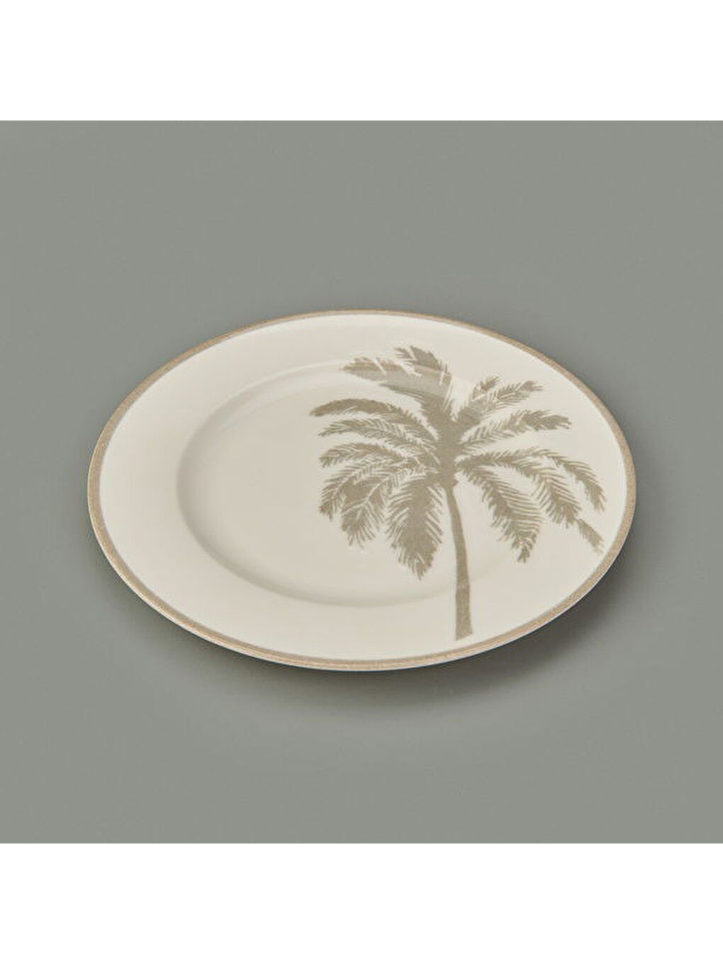 Ekru Kitchen Palm Tatlı ve Kahvaltı Tabağı - Krem / Bej - 21 cm-2