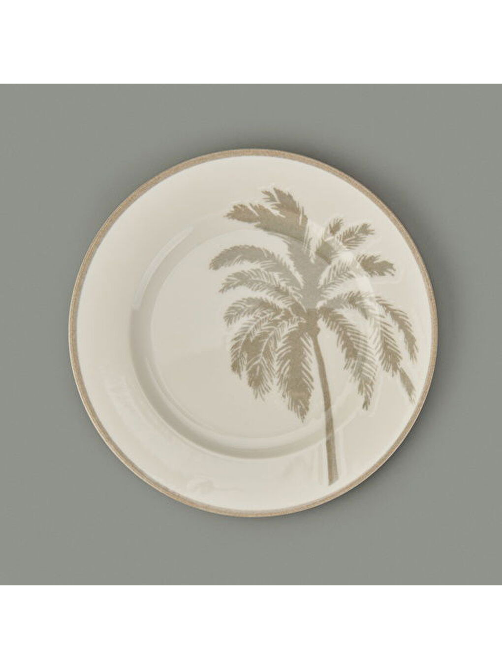 Ekru Kitchen Palm Tatlı ve Kahvaltı Tabağı - Krem / Bej - 21 cm-4