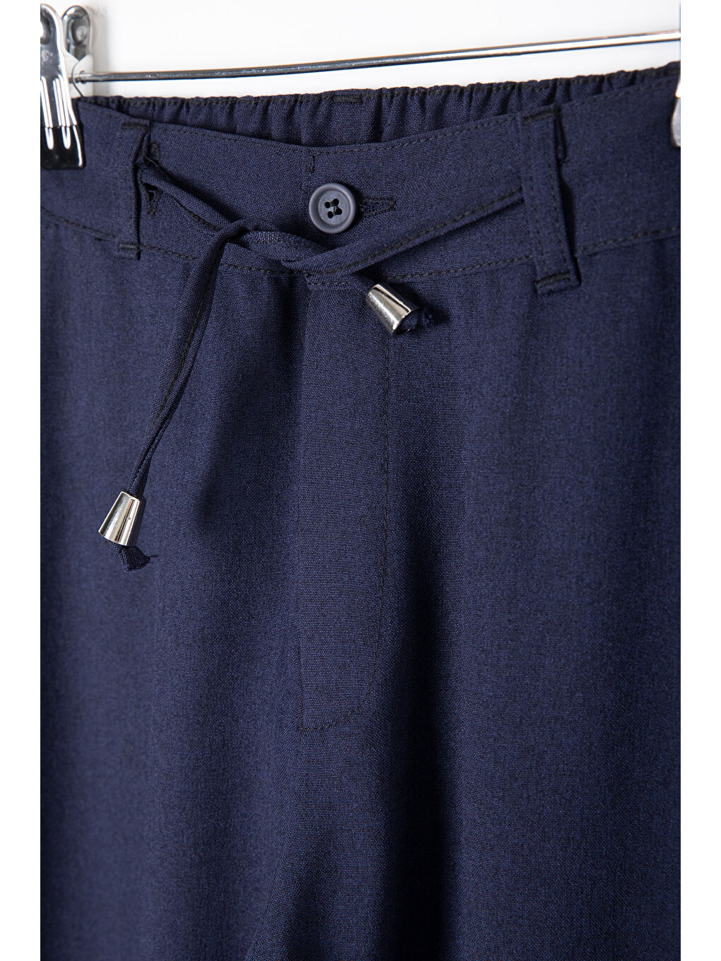 Lacivert Erkek Çocuk Duble Paça Jogger Kumaş Pantolon 20048-1