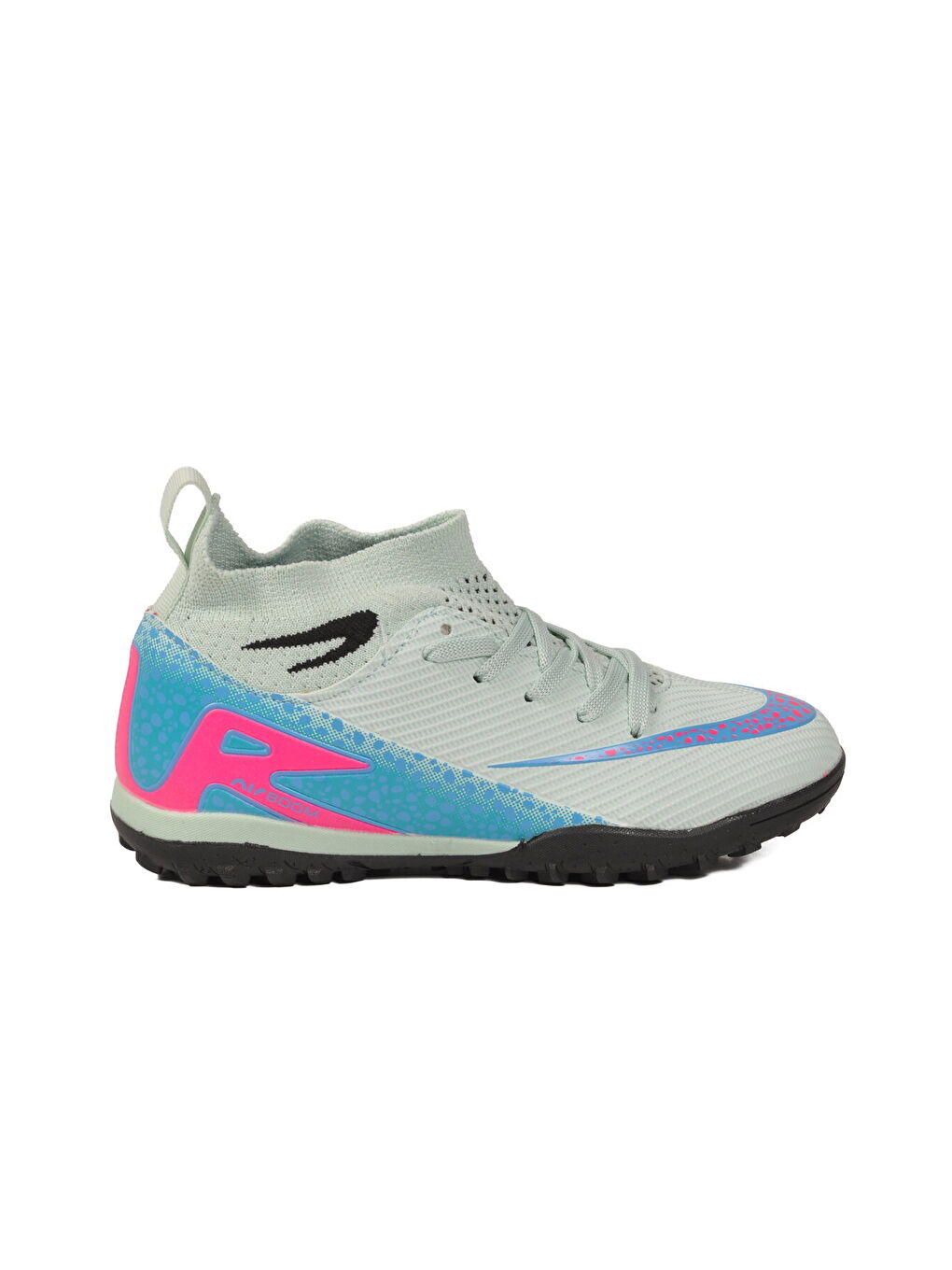 Turkuaz Su Yeşili Bilekten Çoraplı Çocuk Halı Saha Ayakkabısı 610 Süperfly F-P