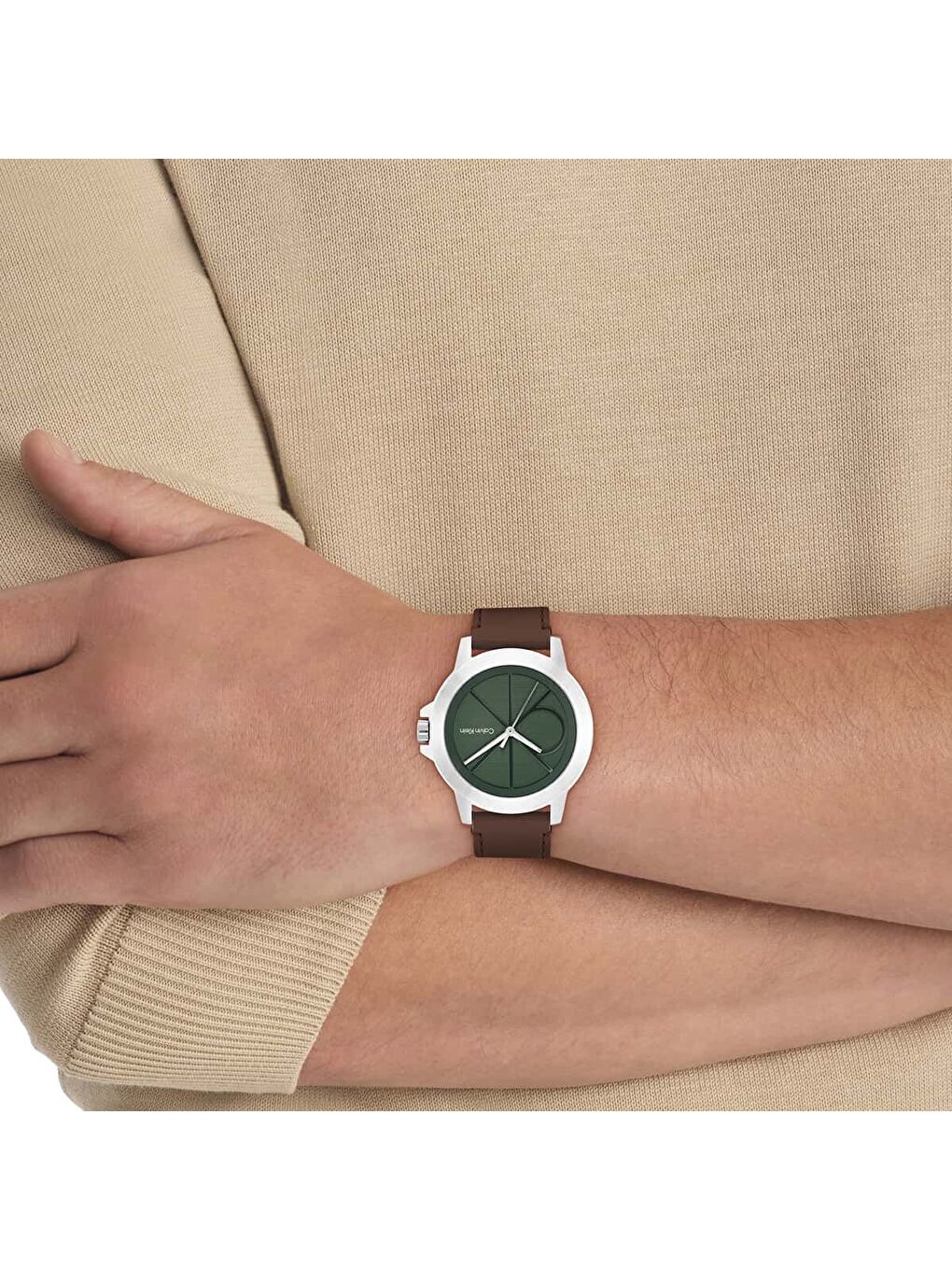 Kahverengi CK25200527 Erkek Kol Saati-4