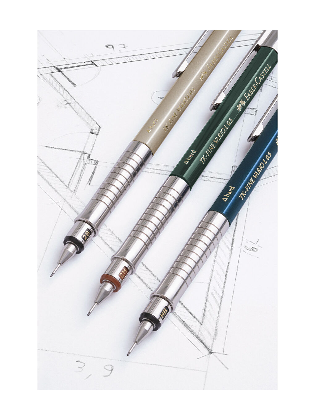 TK Fine Vario Lüx Versatil Kalem, 0.5 mm, Champagne Gold, Ayarlanabilir Uç, Ergonomik Tasarım-5