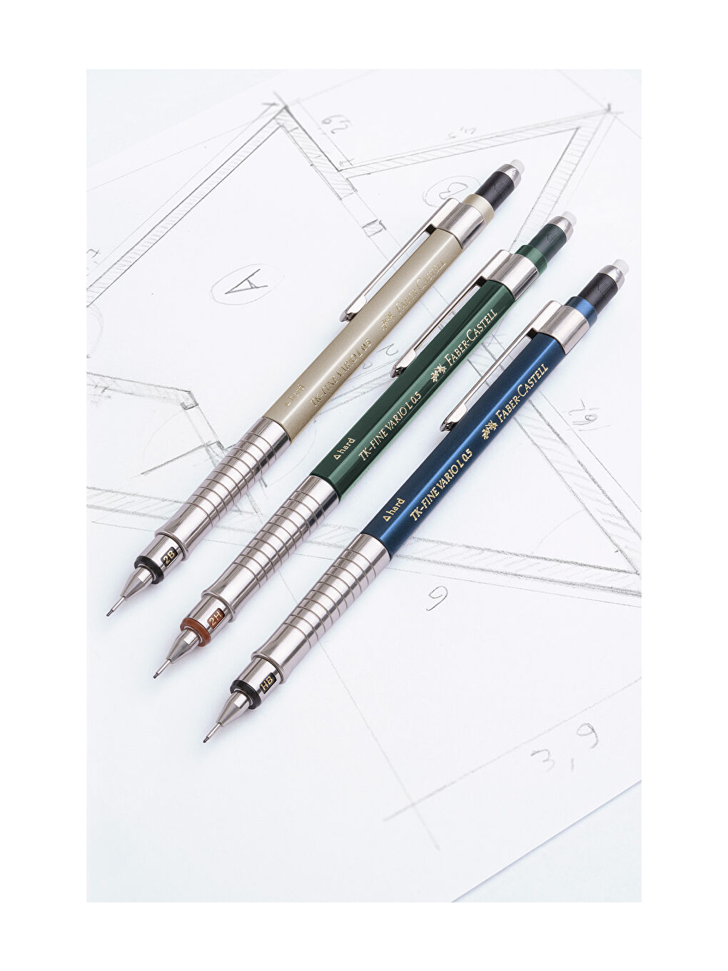 TK Fine Vario Lüx Versatil Kalem, 0.5 mm, Champagne Gold, Ayarlanabilir Uç, Ergonomik Tasarım-6